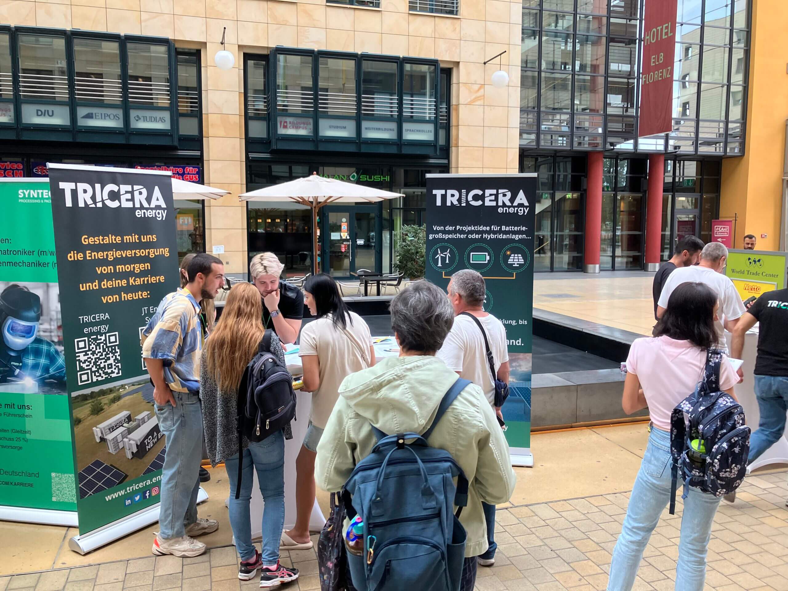 Stand von TRICERA energy auf der Interkulturellen Jobmesse in Dresden