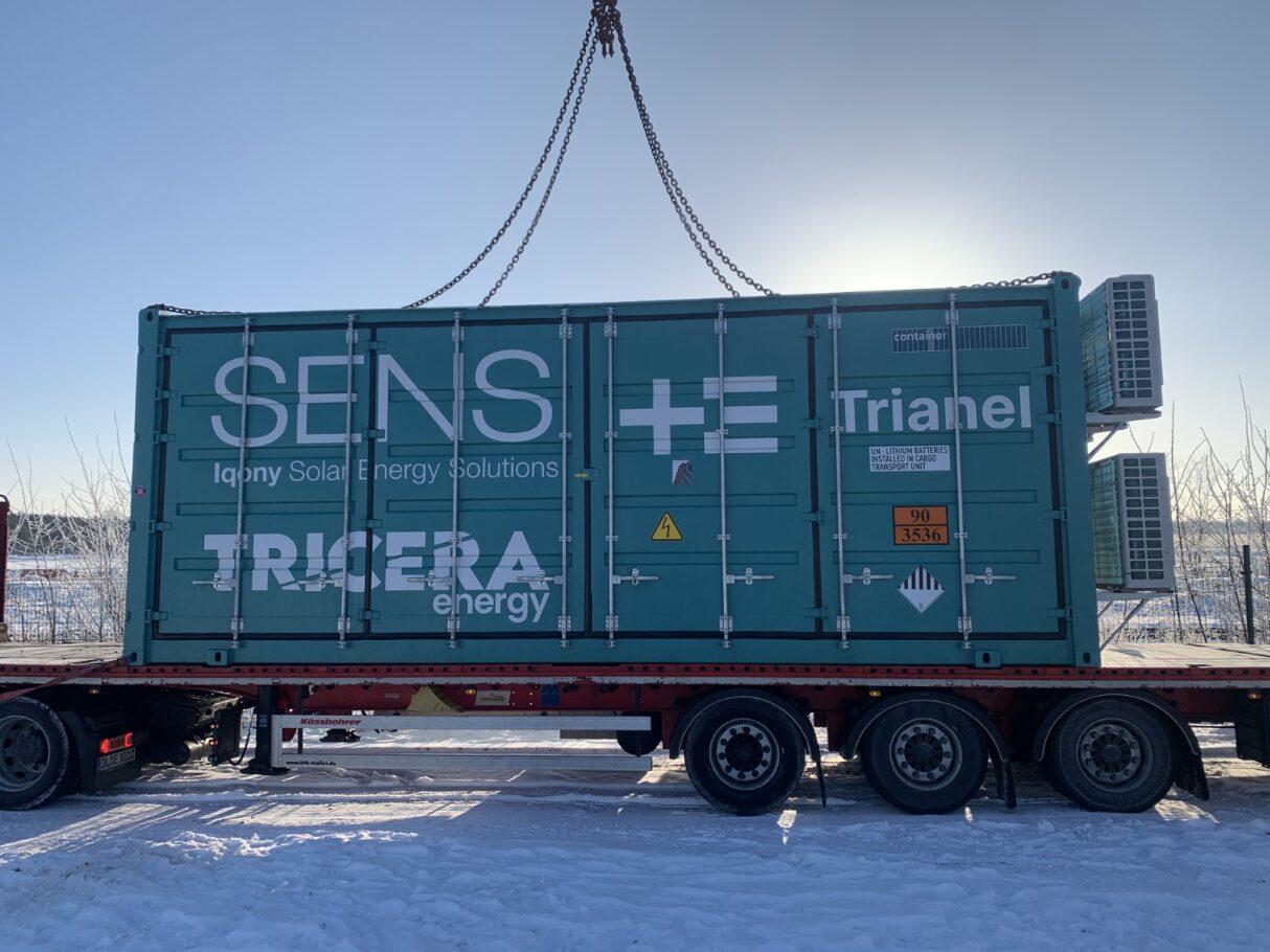 Batteriespeicher auf LKW beim Kunden Icony Sens und Trianel